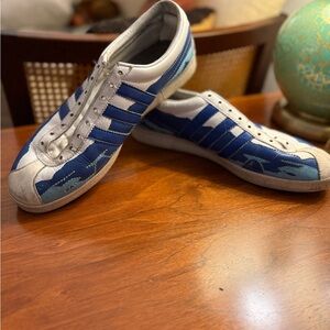 adidas Christ The Redeemer Blue and White Men's Leather Sneakers
